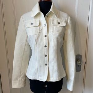 Vintage Cream Quilted Shirt Jacket